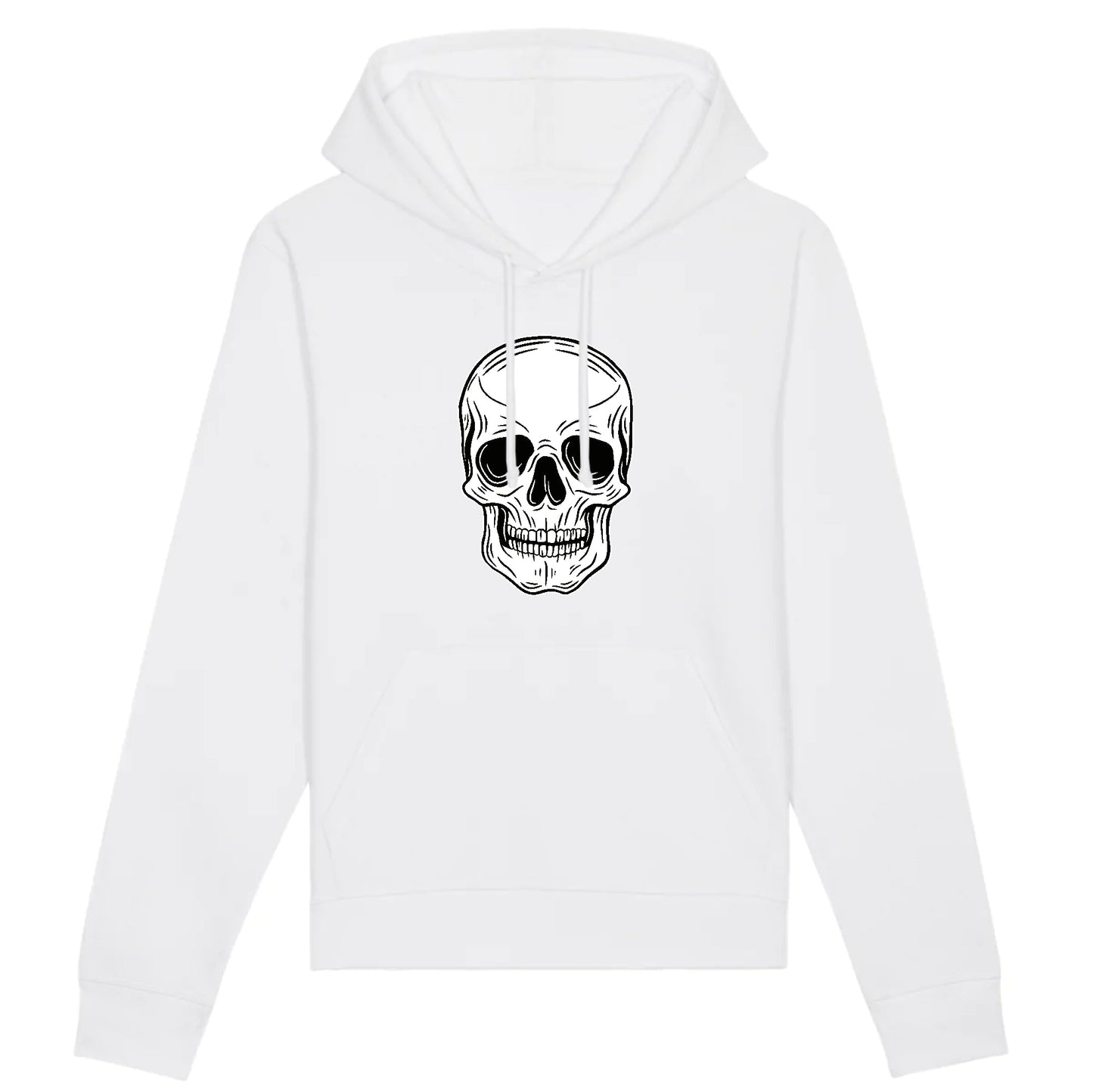 Sweat à capuche Tête de Mort Blanche