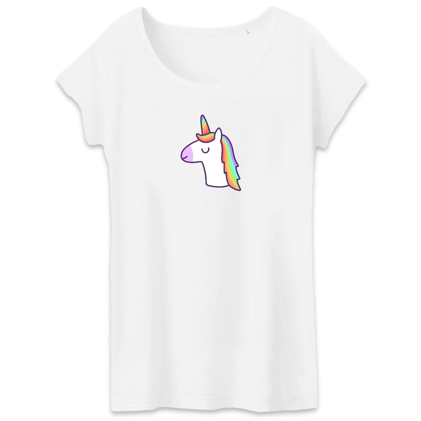T shirt Femme Licorne avec les yeux fermés