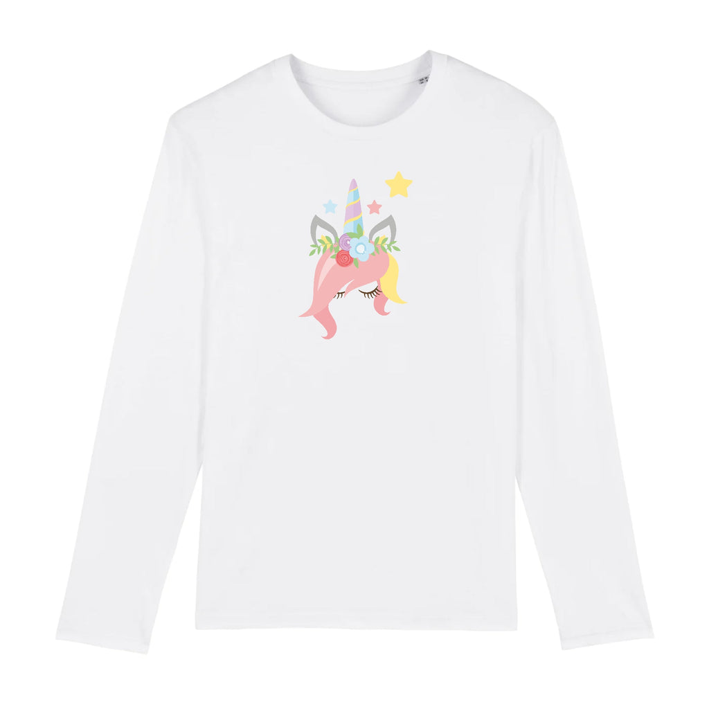 T Shirt Manches Longues Homme Licorne Avec Des Fleurs Sur La Tête Phisiocare 8758