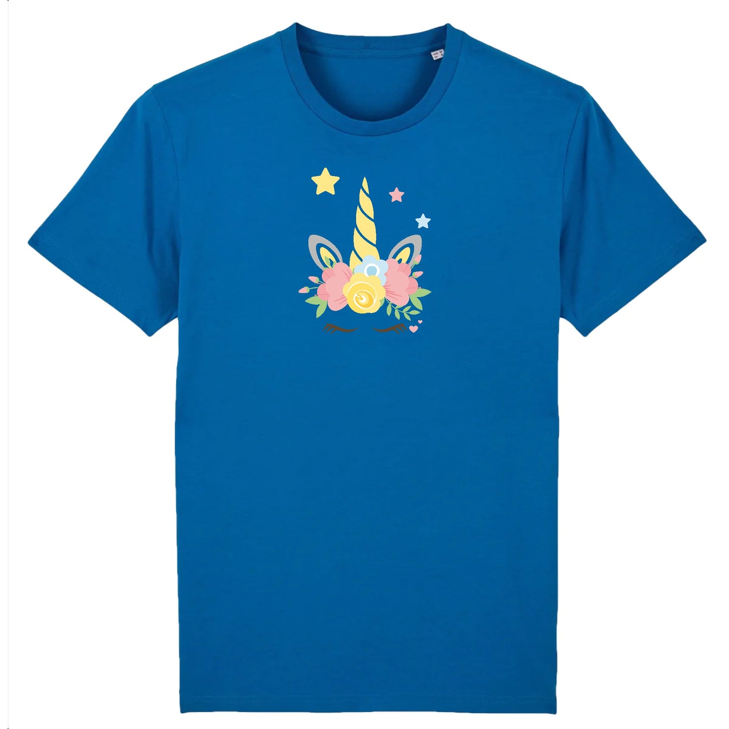 T shirt Unisex Licorne couronne fleurs