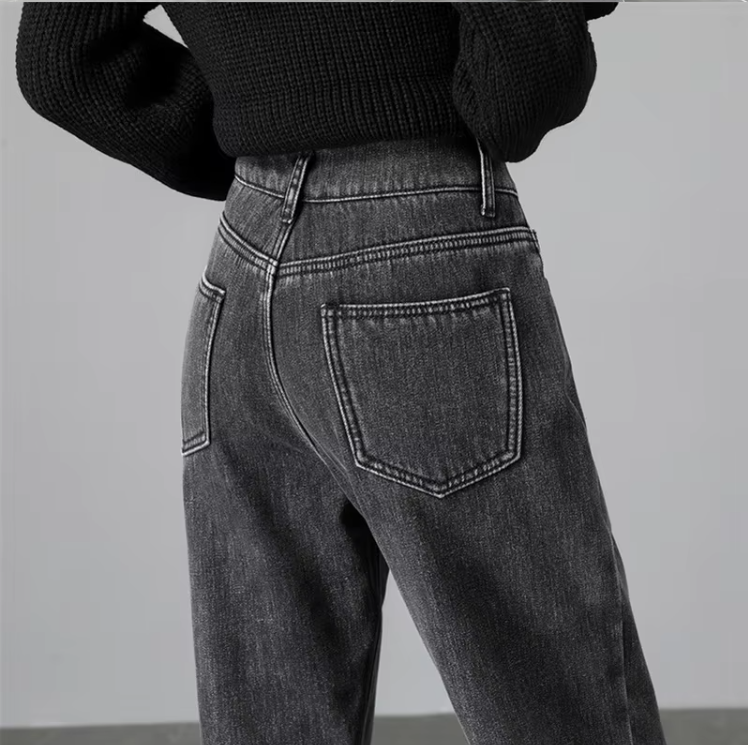 Jean doublé polaire femme