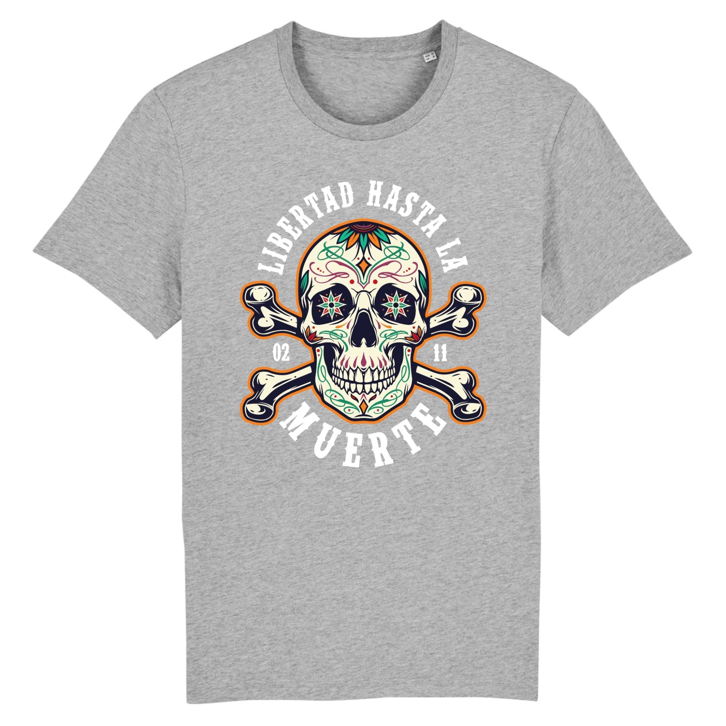 T shirt tete de mort mexicaine Libertad Muerte