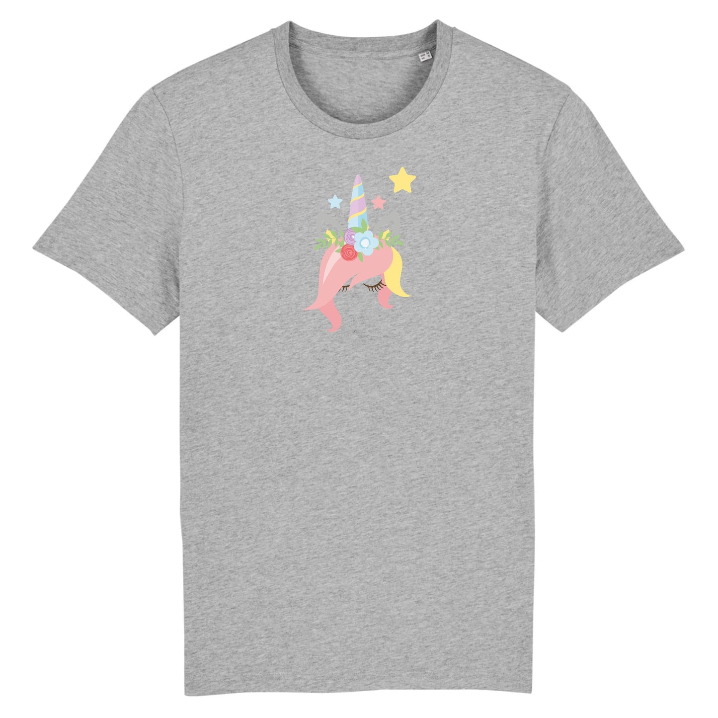 T shirt Licorne avec des fleurs sur la tête