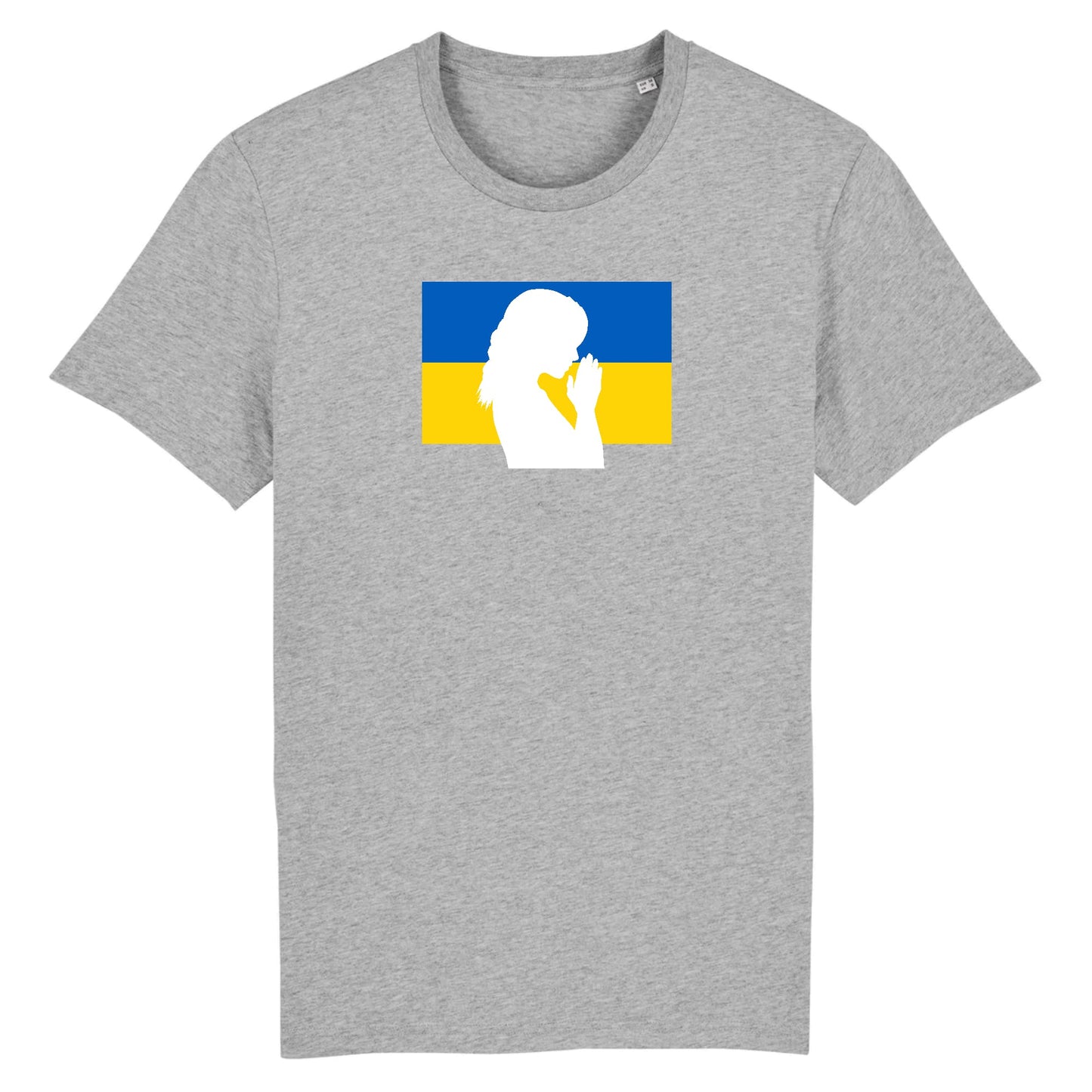 T shirt Ukraine Silhouette de Femme en Prière
