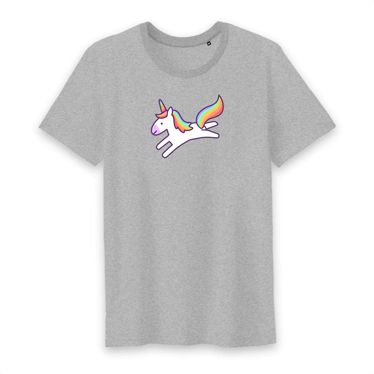 T shirt homme col rond Licorne saute