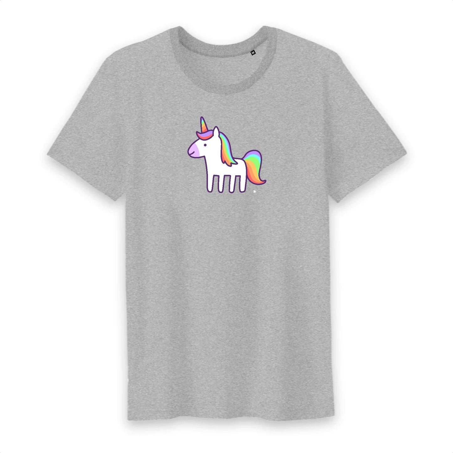 T shirt homme col rond Licorne Arc en ciel