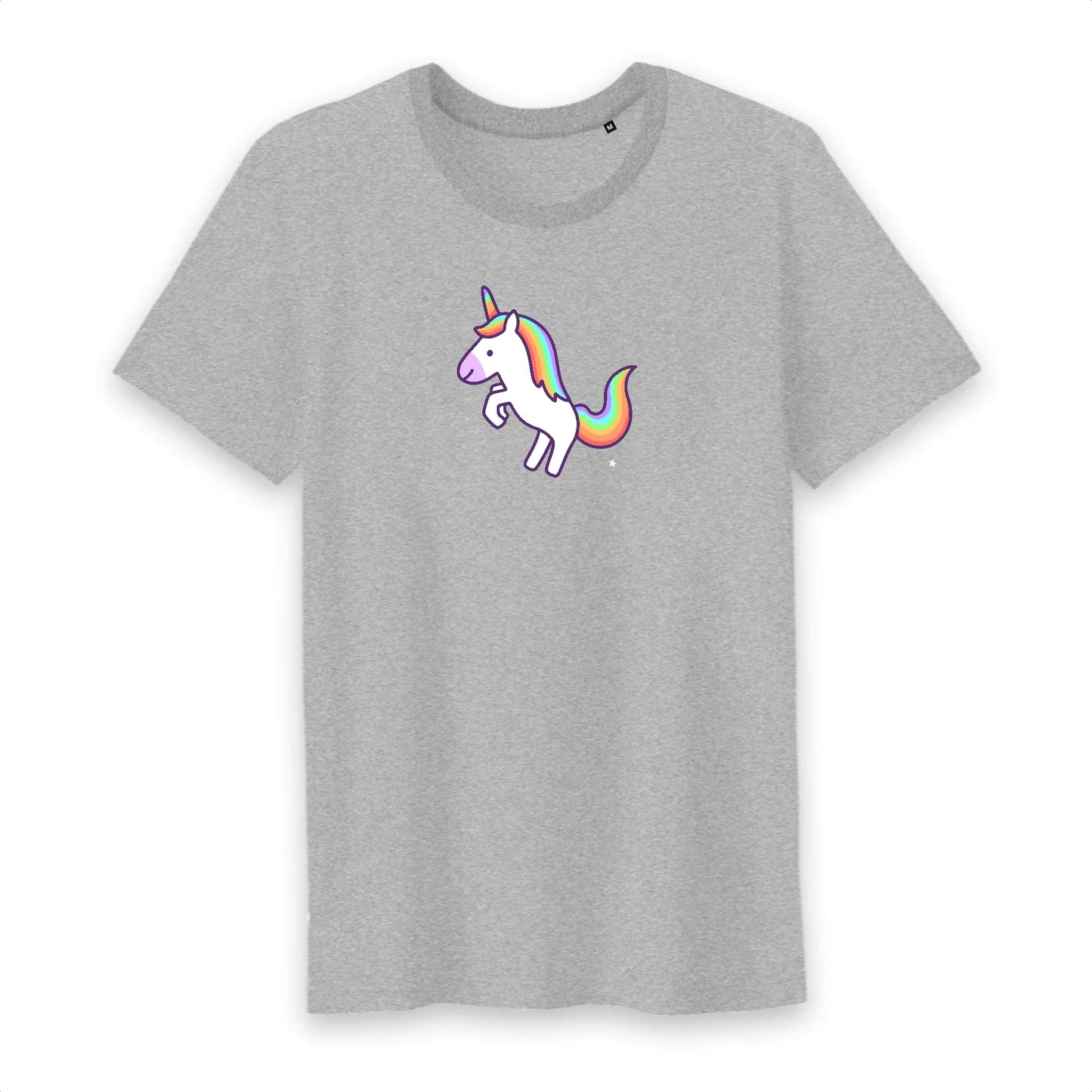 T shirt homme col rond Licorne blanche