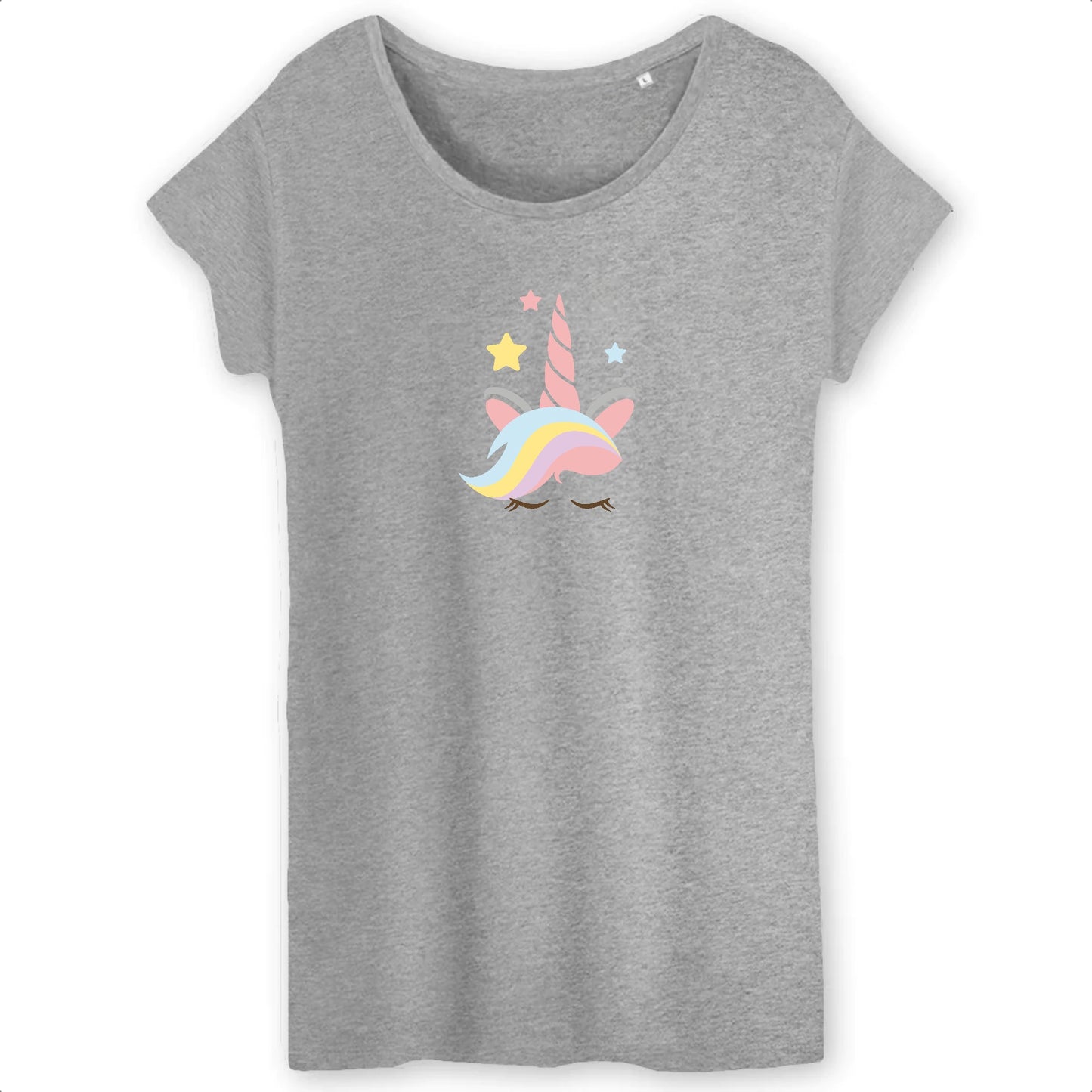 T shirt Femme Licorne avec corne rose