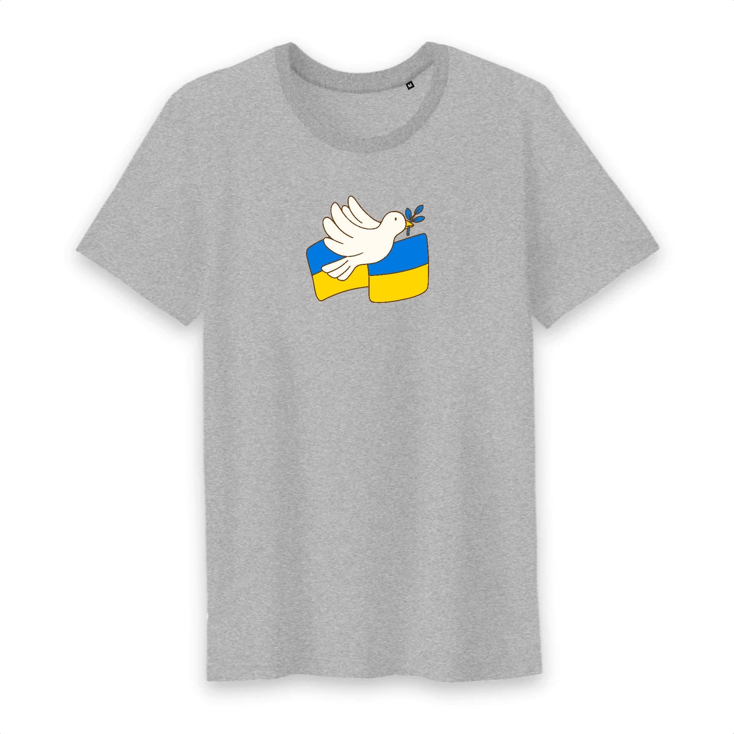 T shirt homme col rond Ukraine appel à la paix