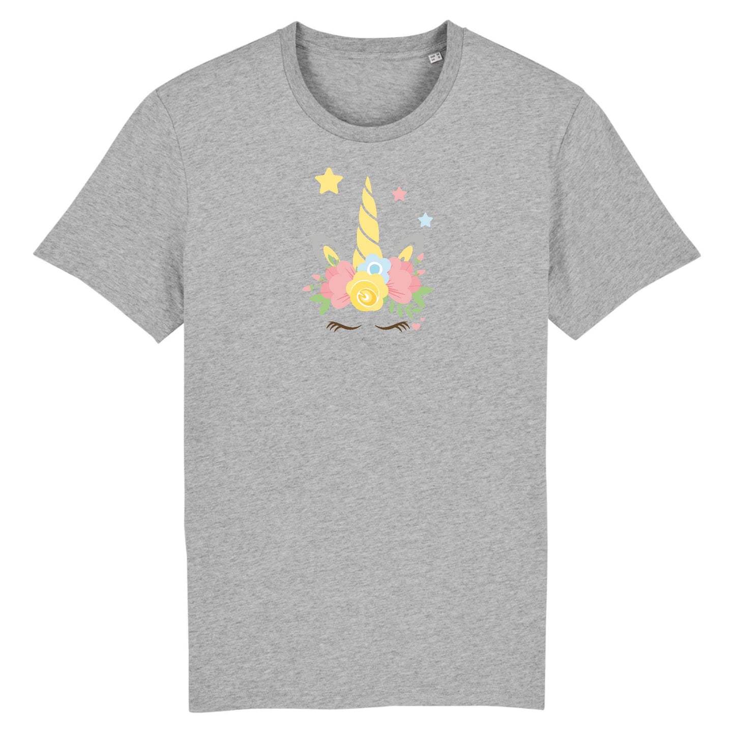 T shirt Licorne couronne fleurs