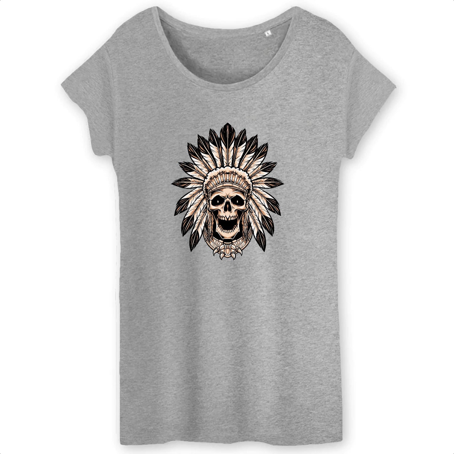 T shirt Femme Tête de Mort indienne