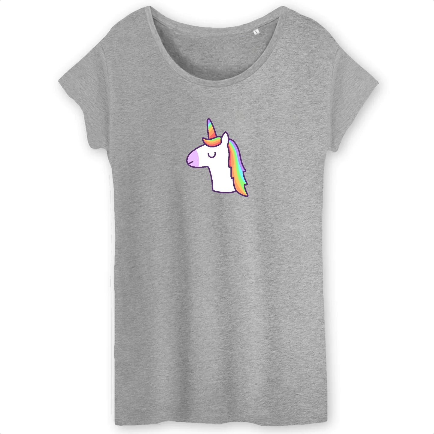 T shirt Femme Licorne avec les yeux fermés