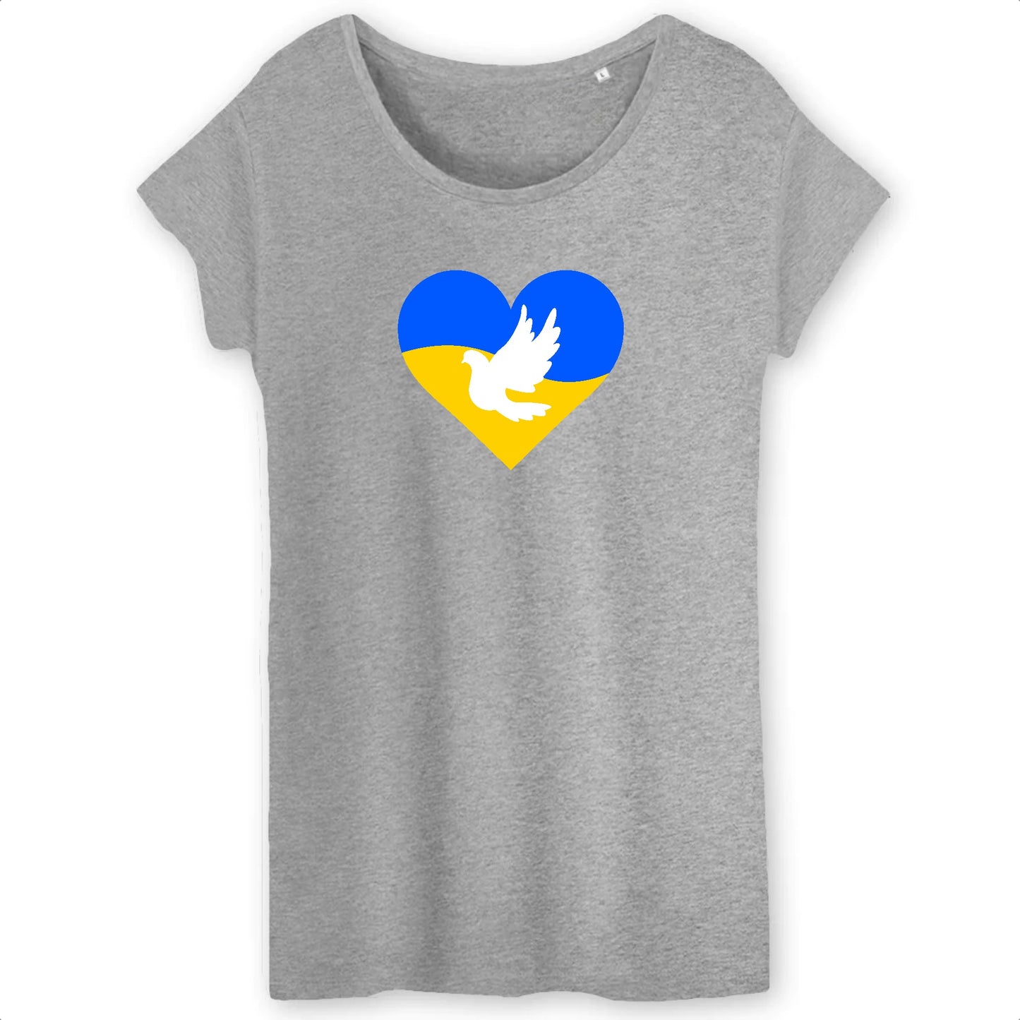 T shirt Femme Ukraine Coeur Colombe