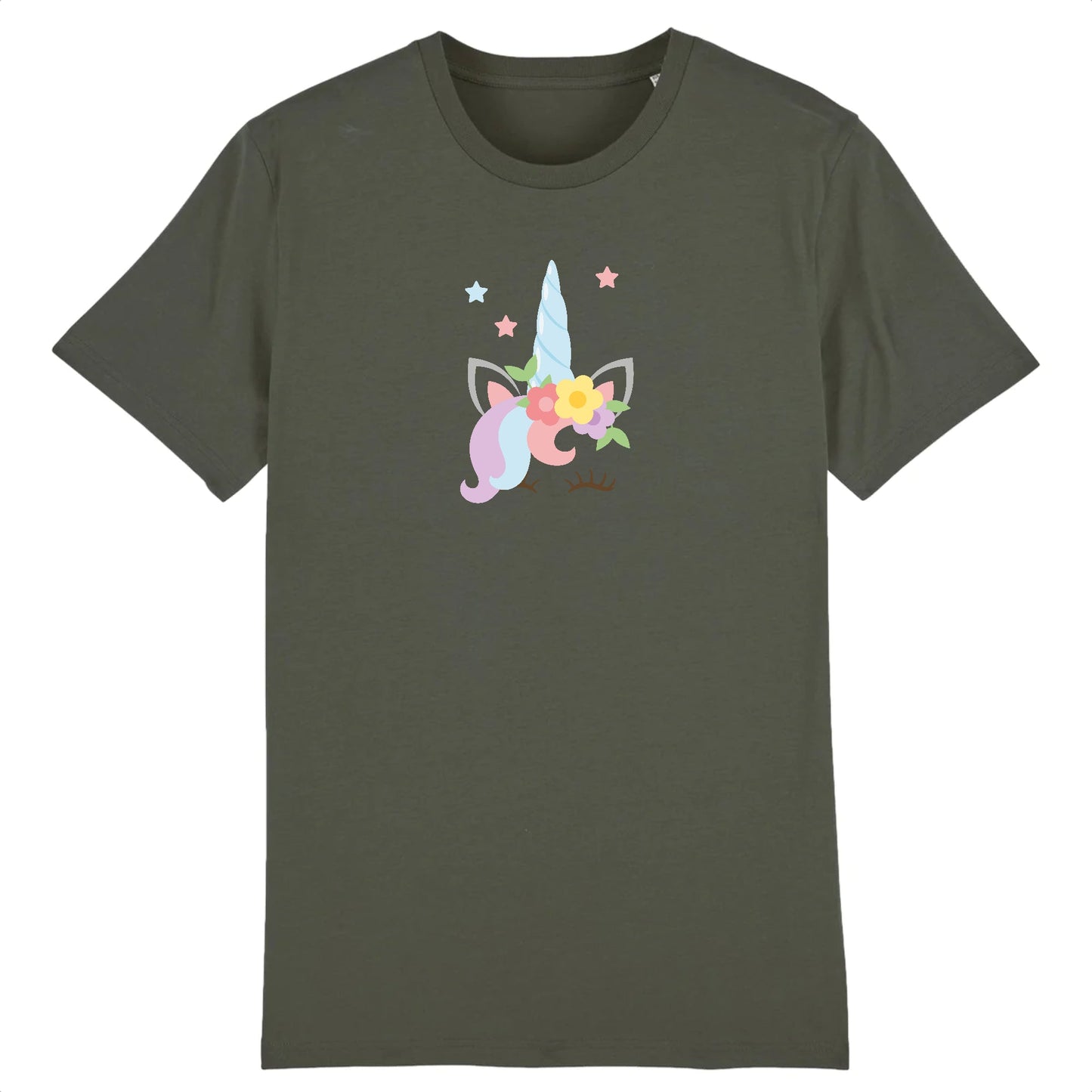 T shirt Licorne avec fleurs