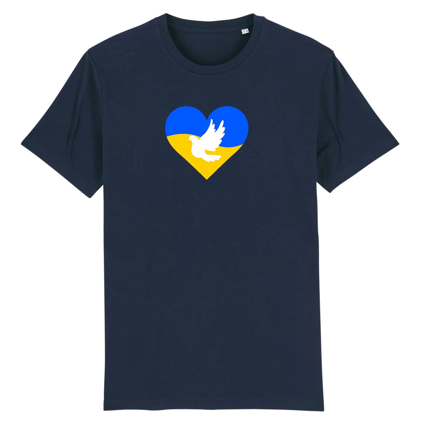 T shirt Unisex Ukraine Coeur Colombe