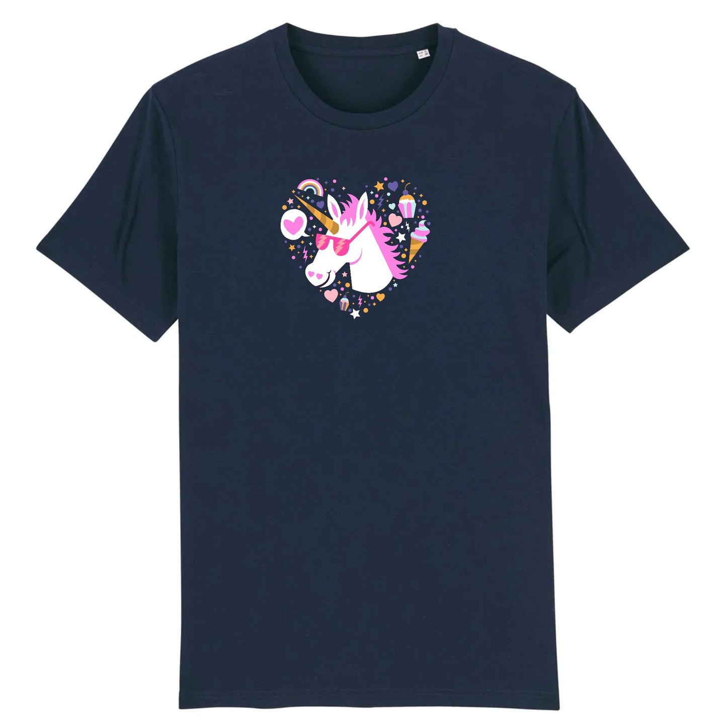 T shirt Unisex Licorne avec lunettes