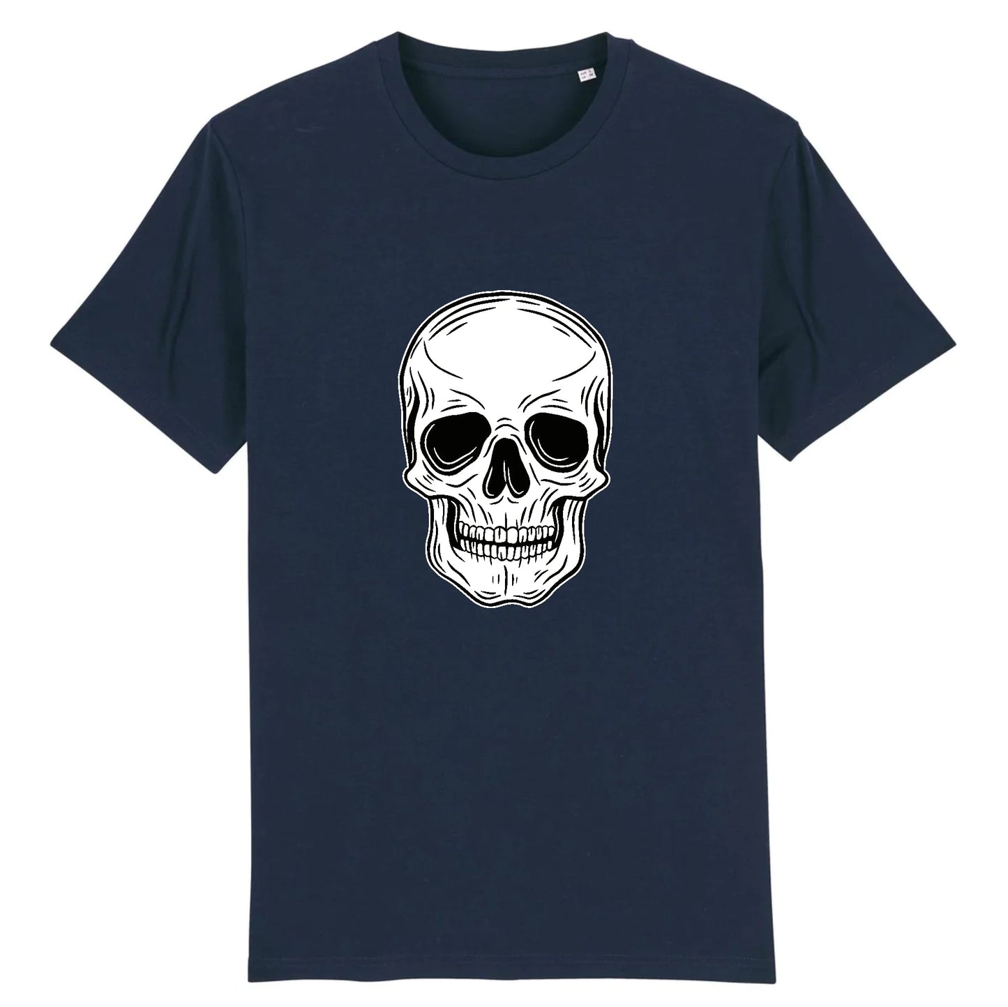 T shirt Unisex Tête de Mort Blanche