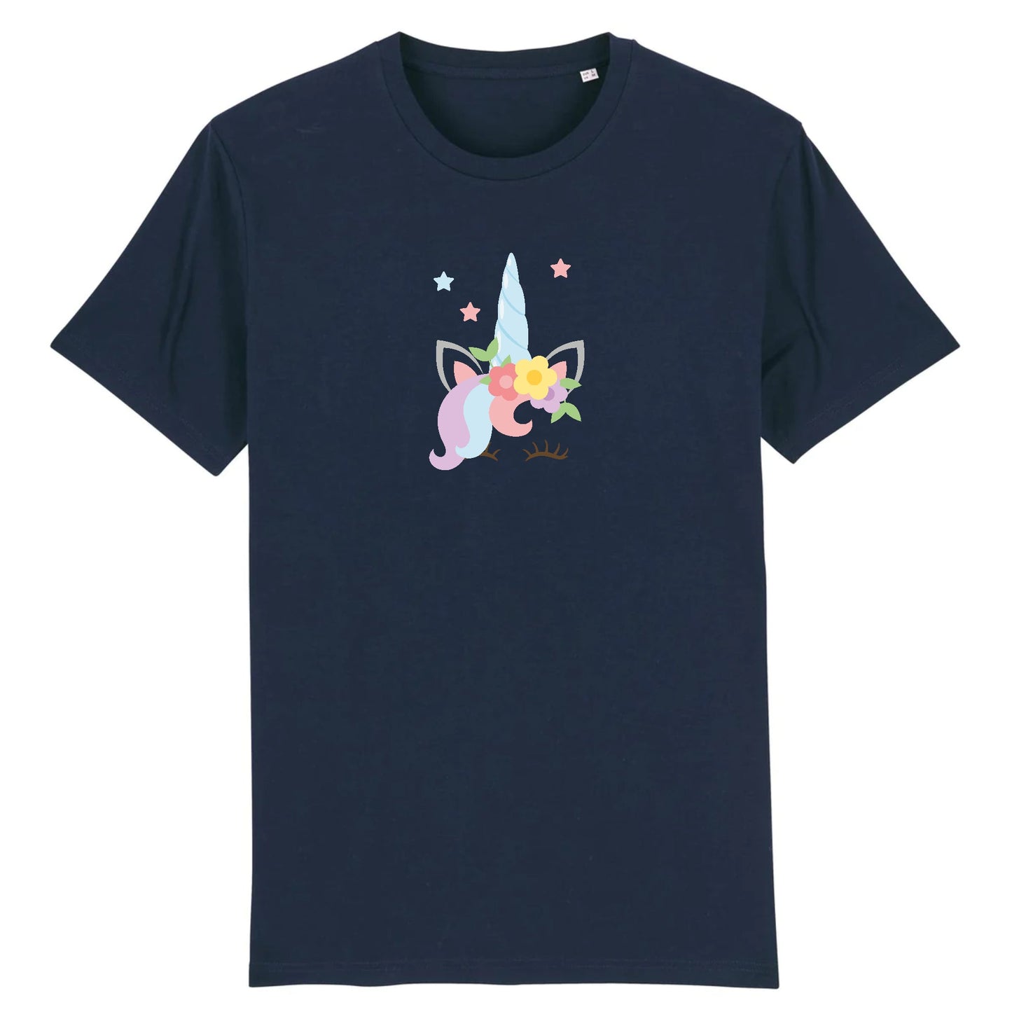 T shirt Unisex Licorne avec fleurs