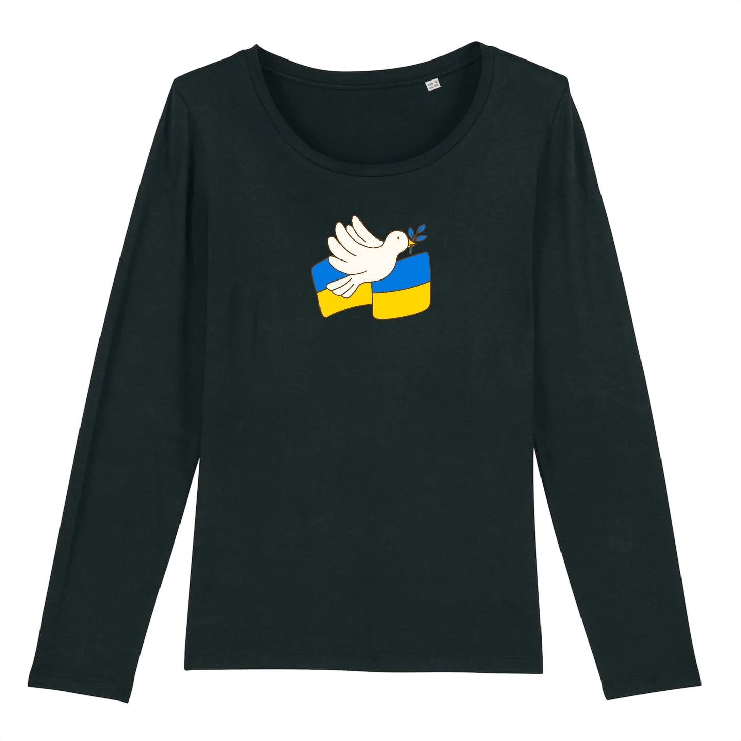 T shirt Manches longues Femme Ukraine appel à la paix