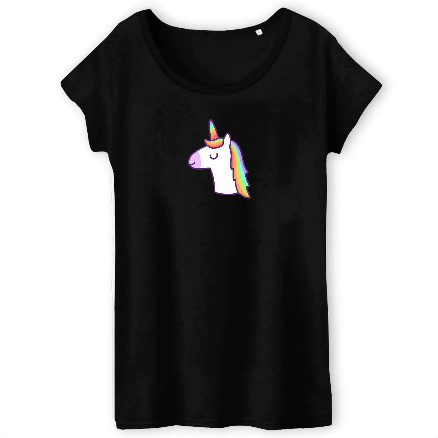 T shirt Femme Licorne avec les yeux fermés
