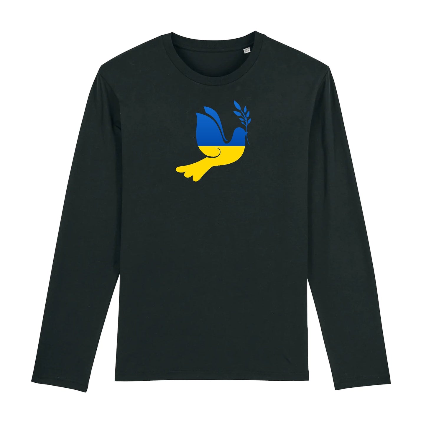 T shirt Manches longues Homme Ukraine Colombe de la Paix
