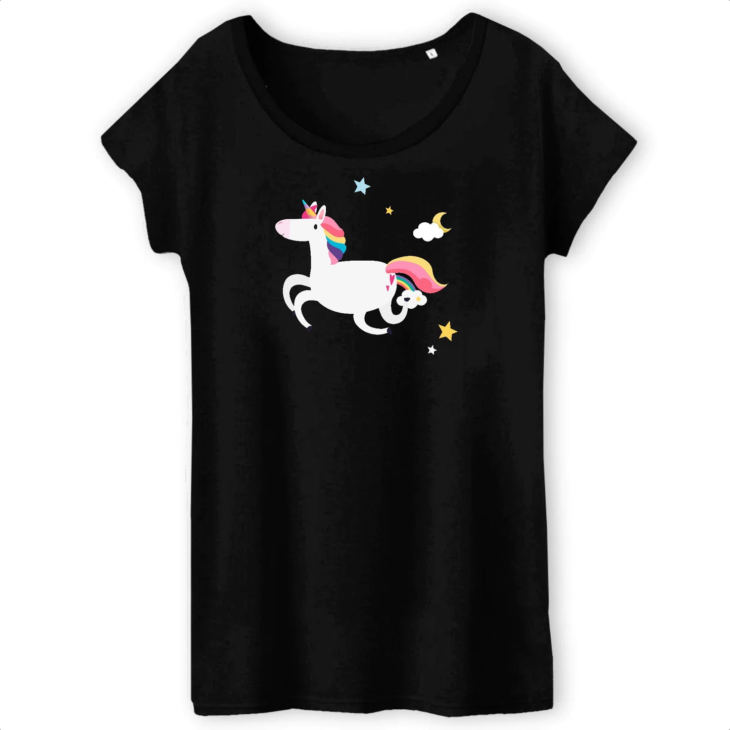 T shirt Femme Licorne et étoiles