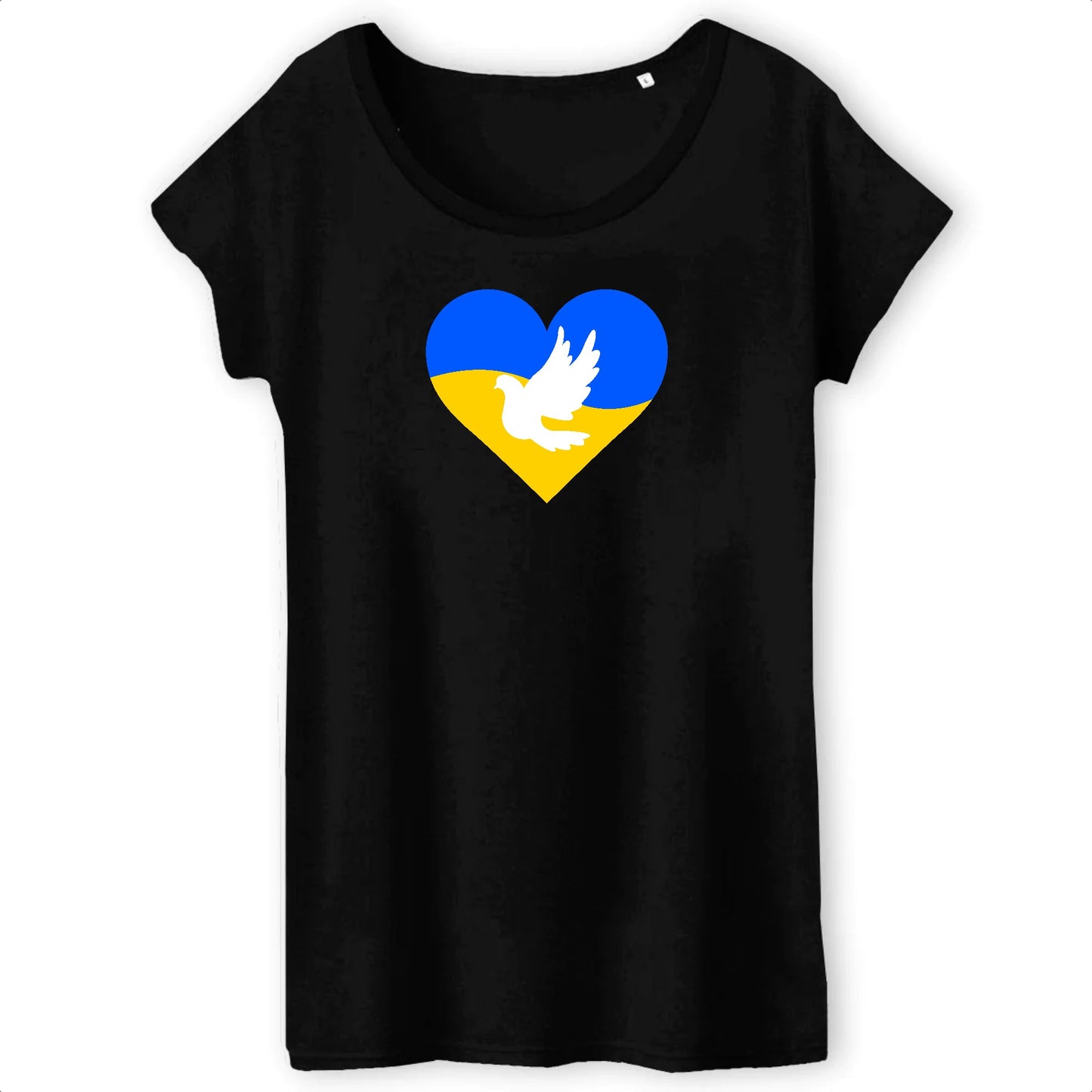 T shirt Femme Ukraine Coeur Colombe