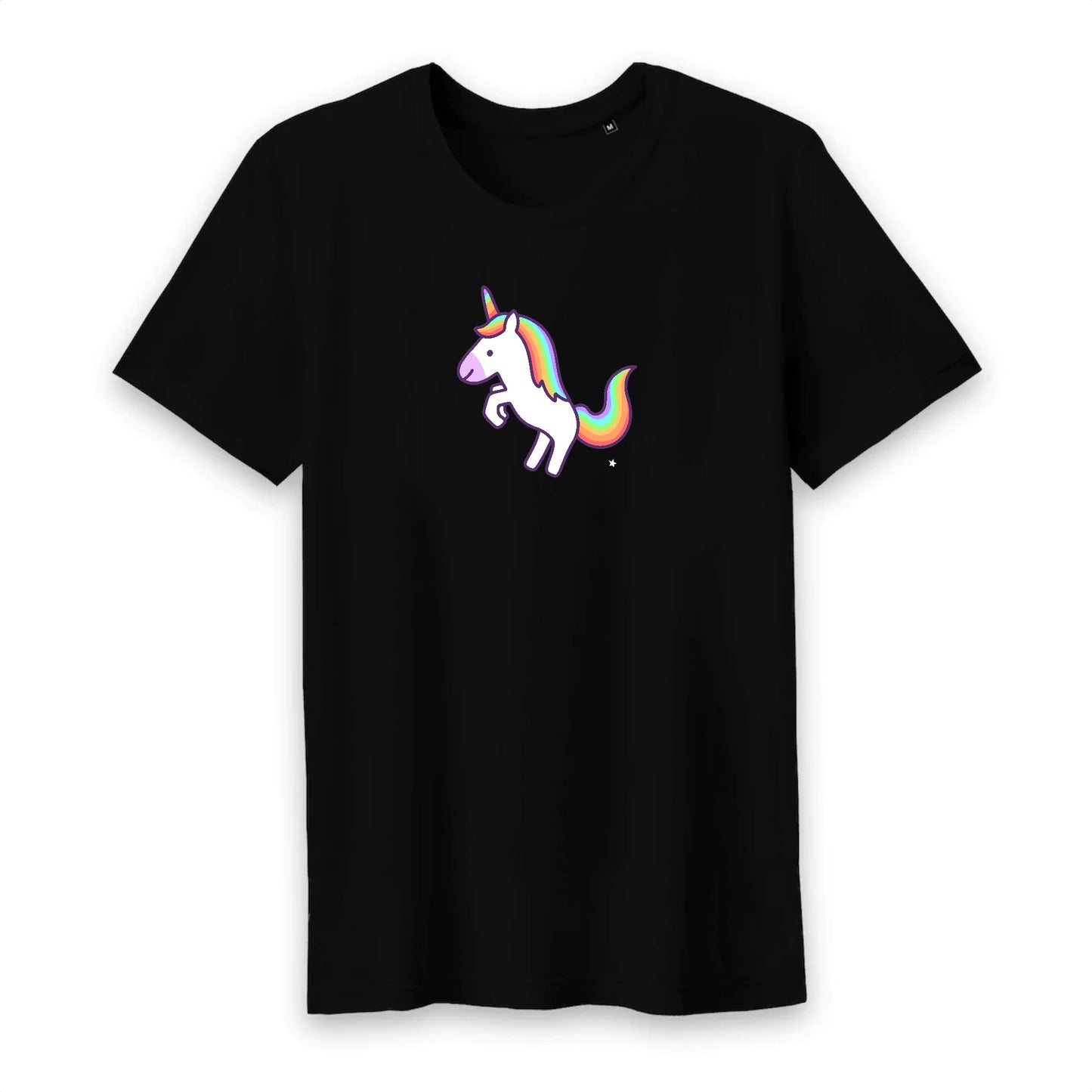 T shirt homme col rond Licorne blanche