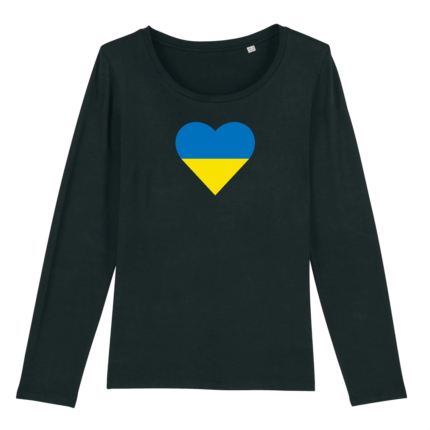 T shirt Manches longues Femme Ukraine Coeur