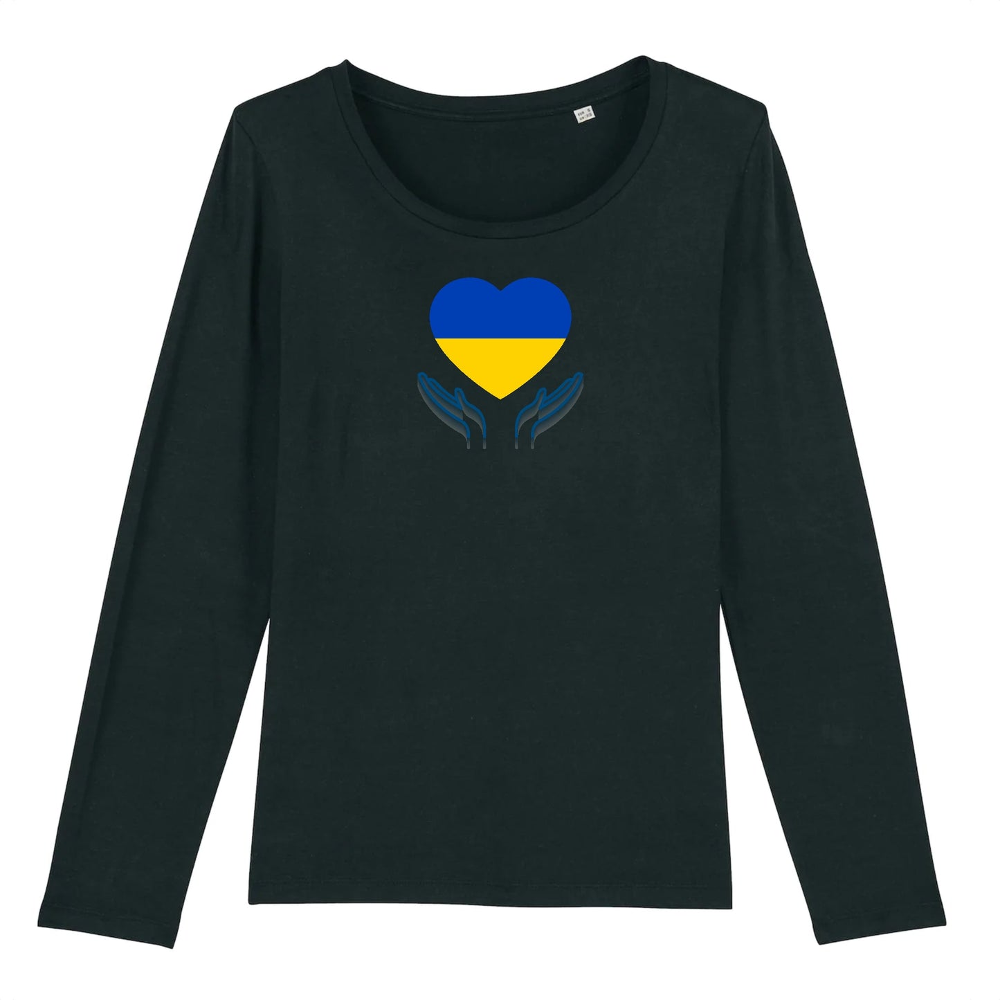 T shirt Manches longues Femme Ukraine Prière pour la Paix