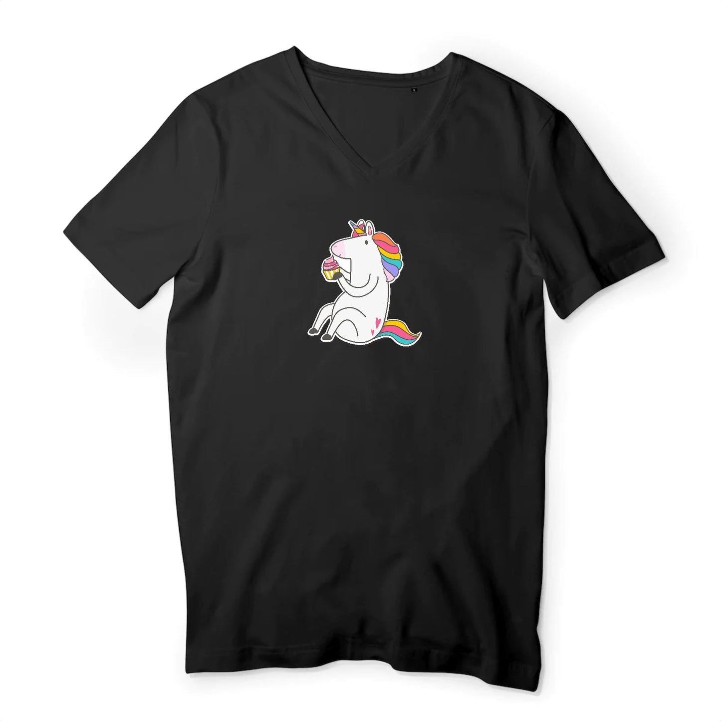 T shirt homme col V Licorne s'assoit