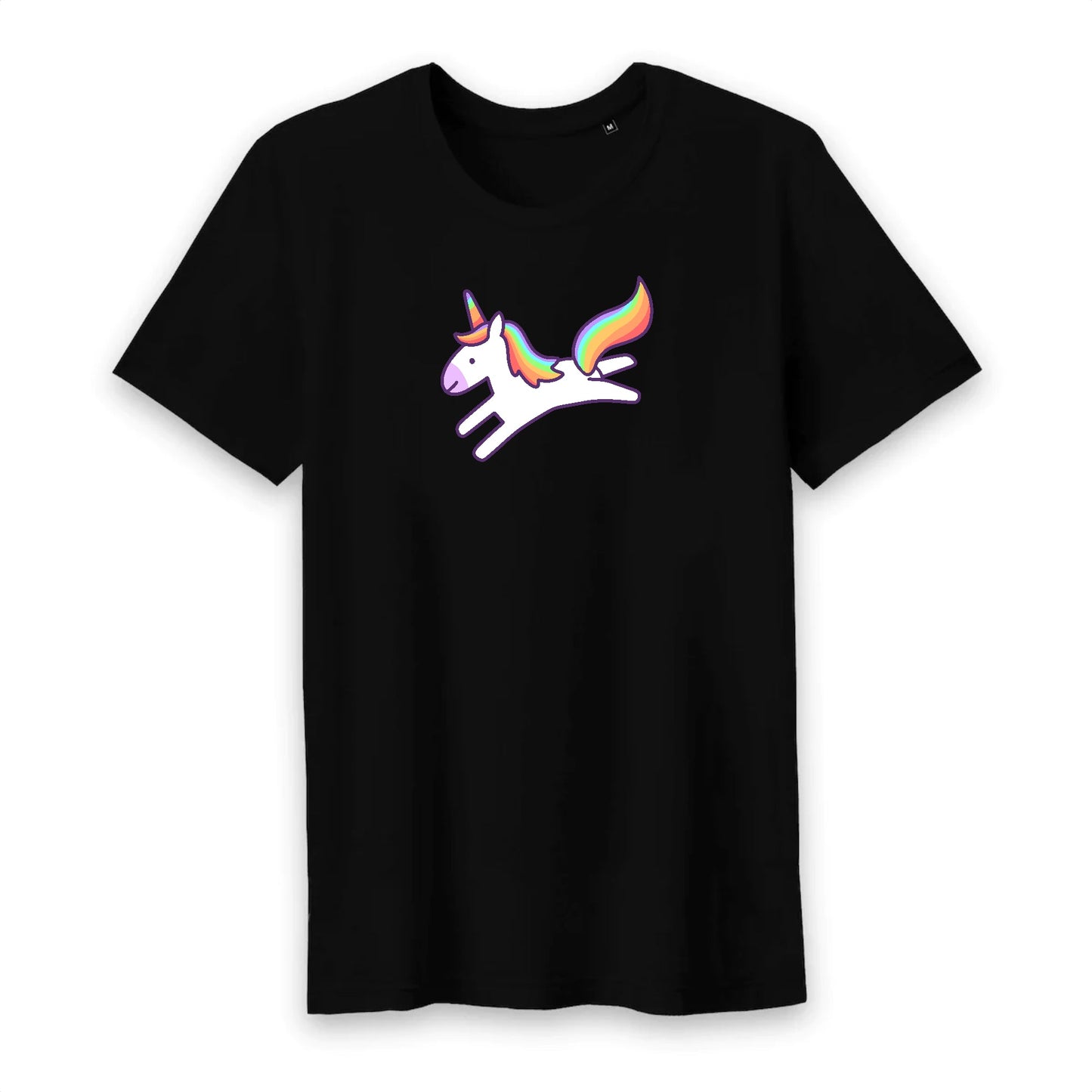 T shirt homme col rond Licorne saute