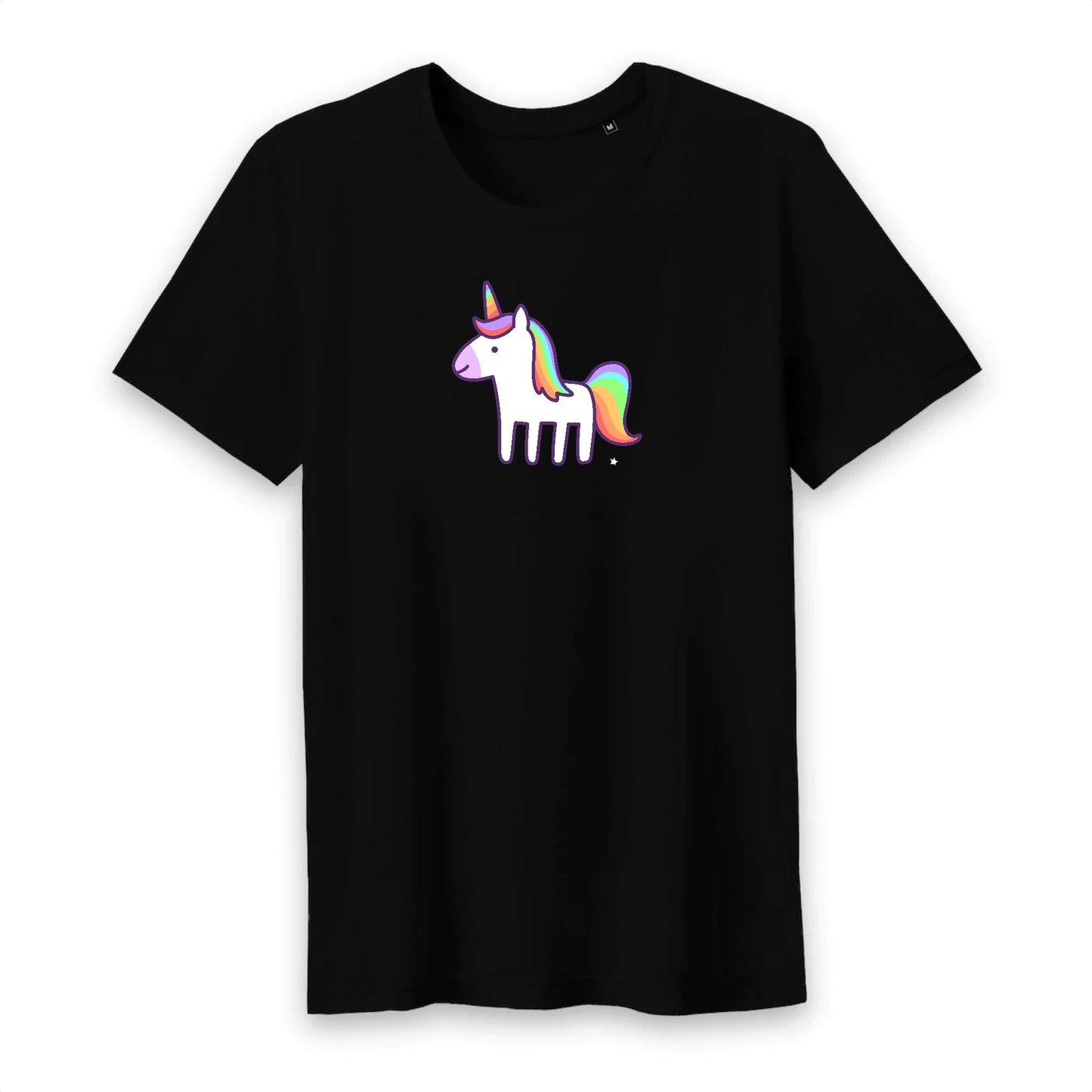 T shirt homme col rond Licorne Arc en ciel