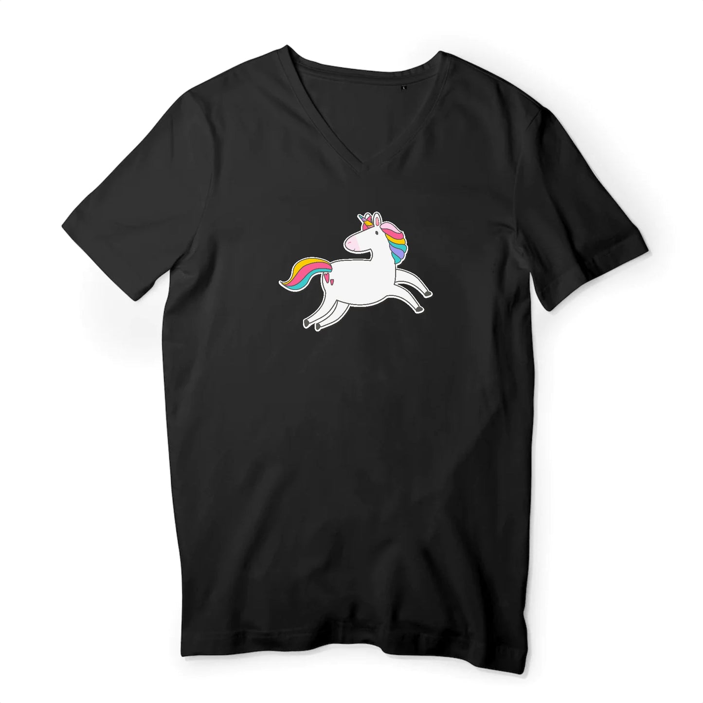 T shirt homme col V Licorne mignonne
