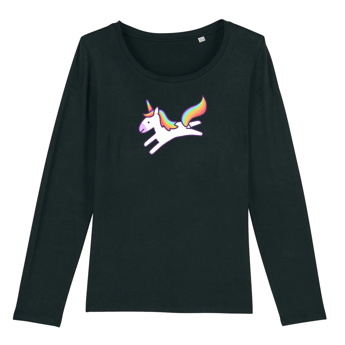T shirt Manches longues Femme Licorne saute