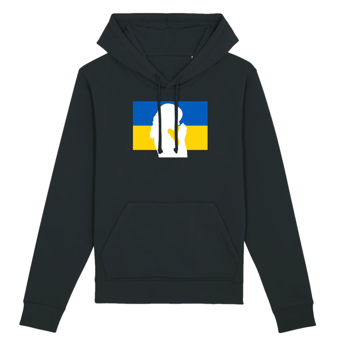 Sweat à capuche Ukraine Silhouette de Femme en Prière