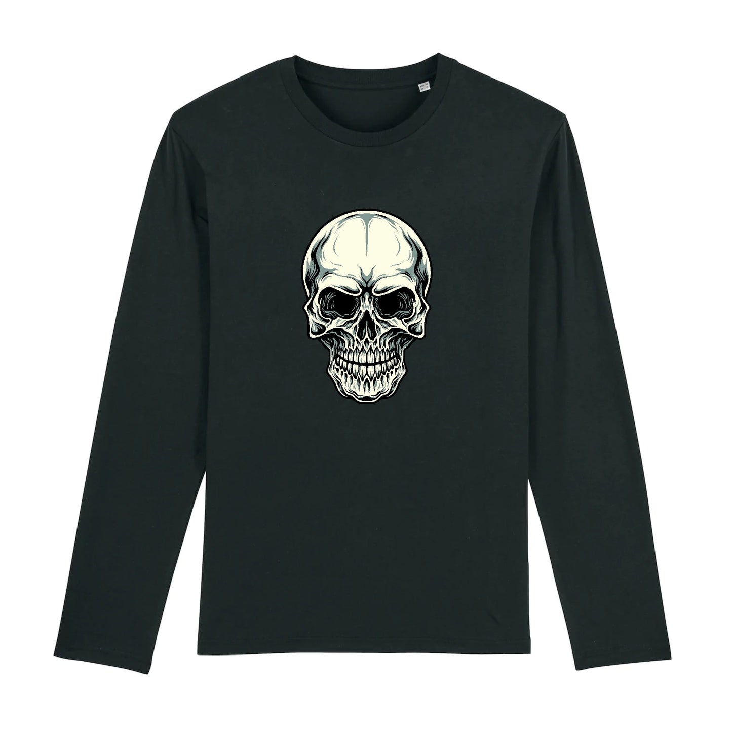 T shirt Manches longues Homme Tête de Mort horreur
