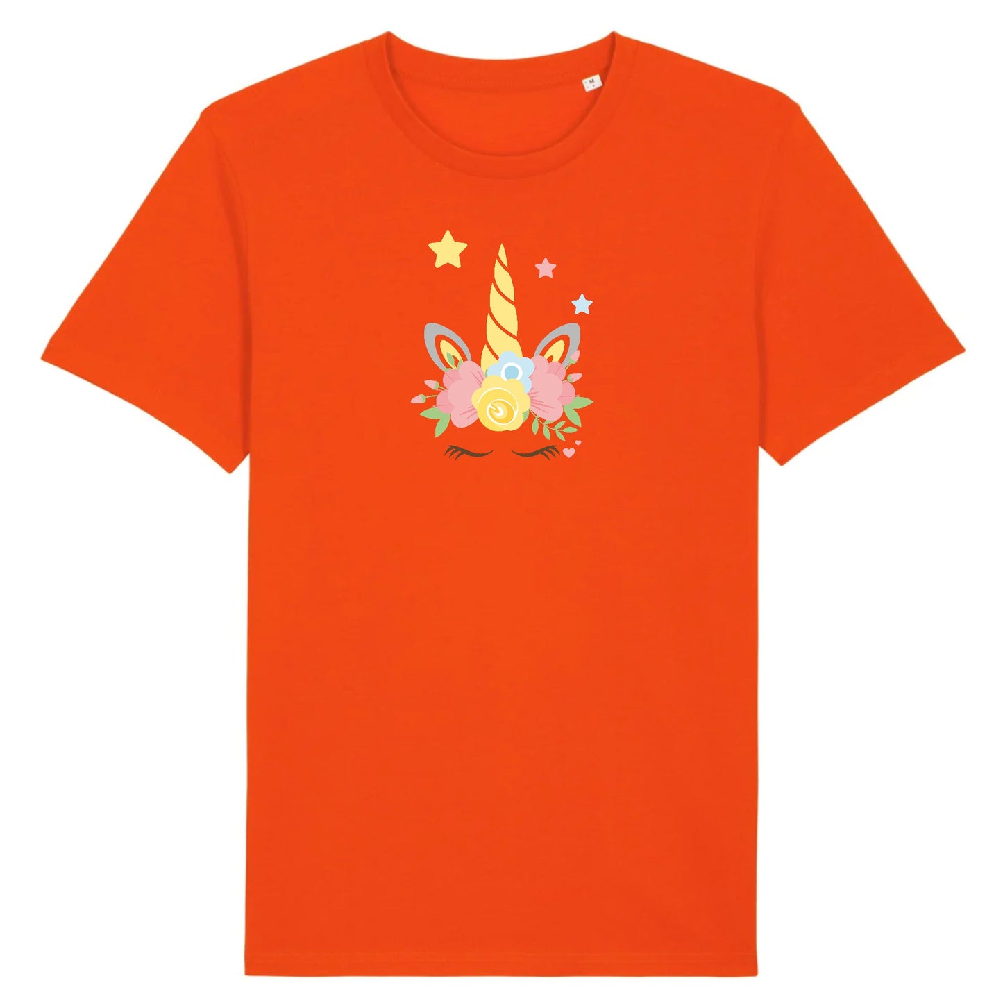 T shirt Unisex Licorne couronne fleurs