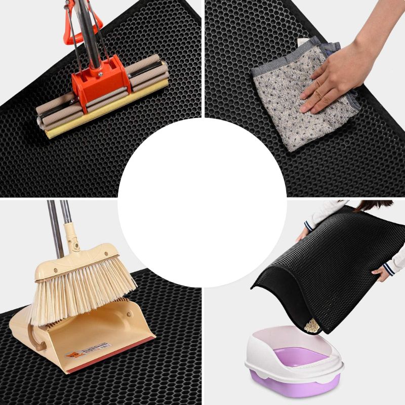 Tapis de litière pour chat double couche