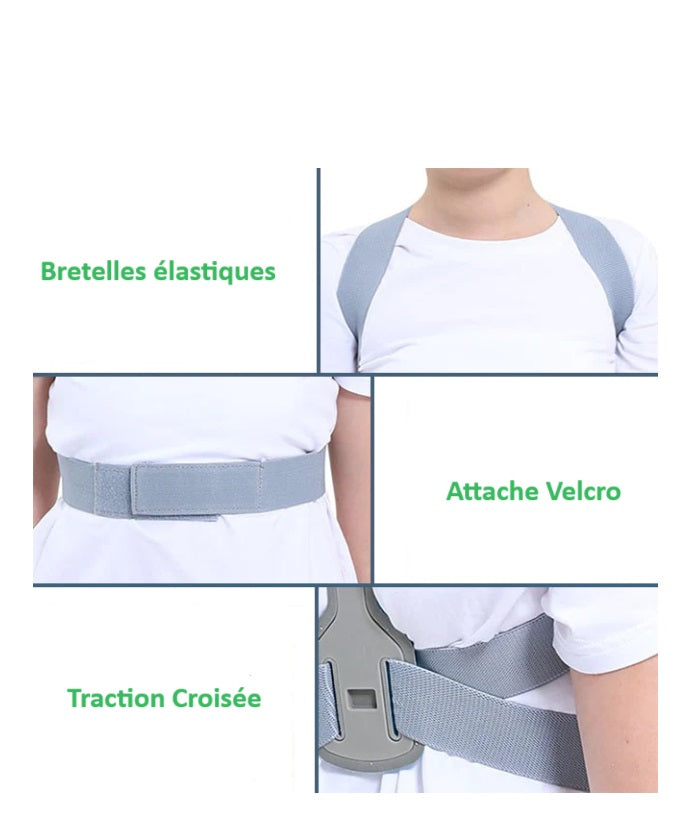 Cirrecteur de posture efant adolescent ajustable gris