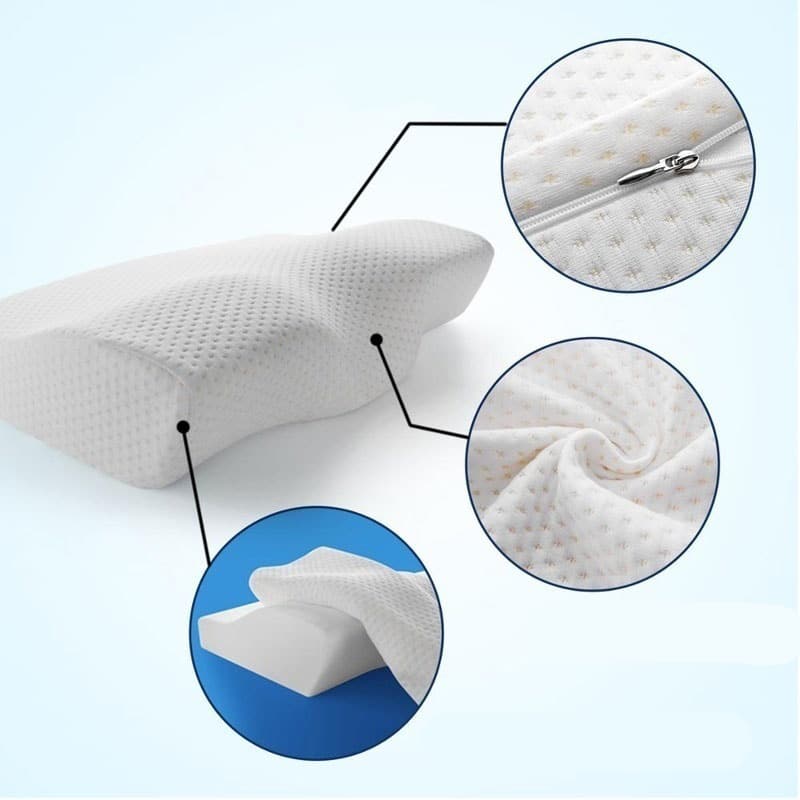 Oreiller ergonomique avec housse lavable