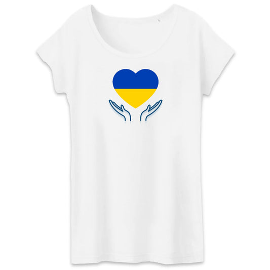 T shirt Femme Ukraine Prière pour la Paix