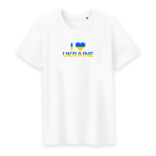 T shirt homme col rond J'aime l'Ukraine