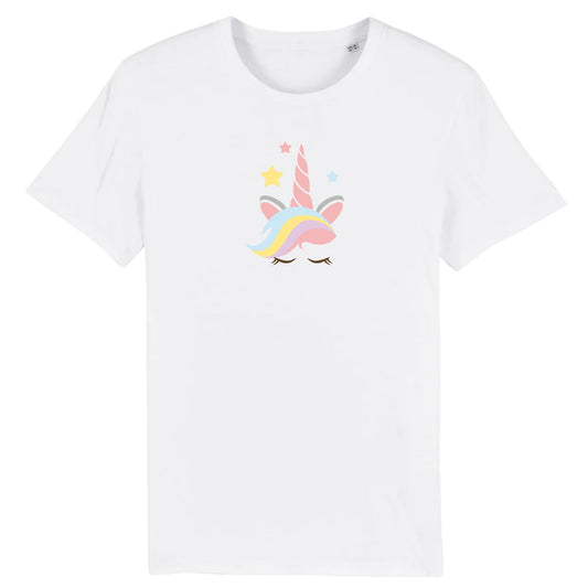 T shirt Unisex Licorne avec corne rose