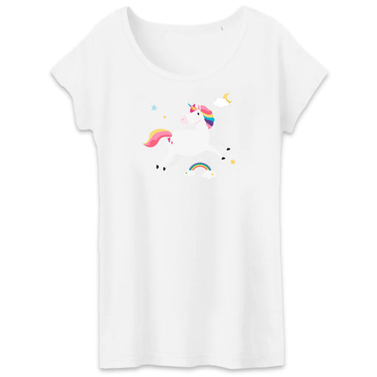 T shirt Femme Licorne sur les Nuages