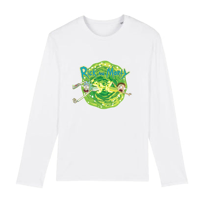 T shirt Manches longues Homme Rick et Morty lave