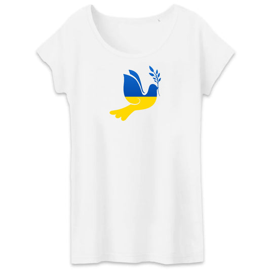 T shirt Femme Ukraine Colombe de la Paix