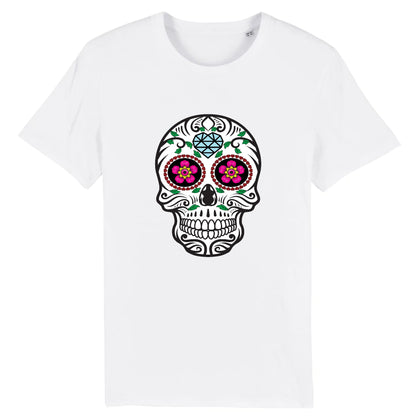 T shirt tete de mort mexicaine diamant