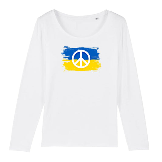 T shirt Manches longues Femme Ukraine Symbole de Paix