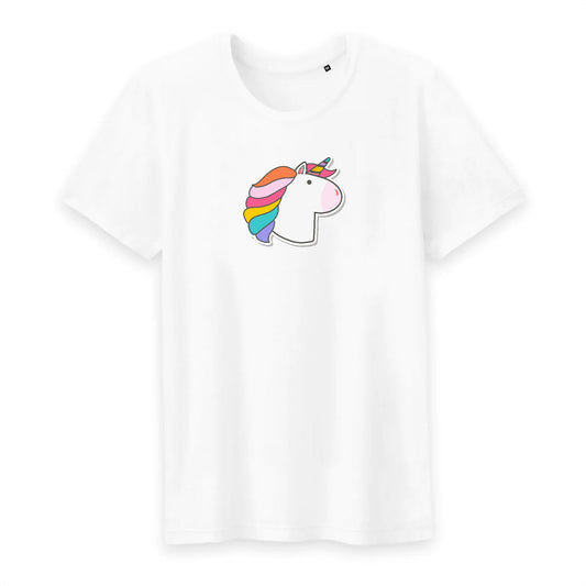 T shirt homme col rond Licorne visage